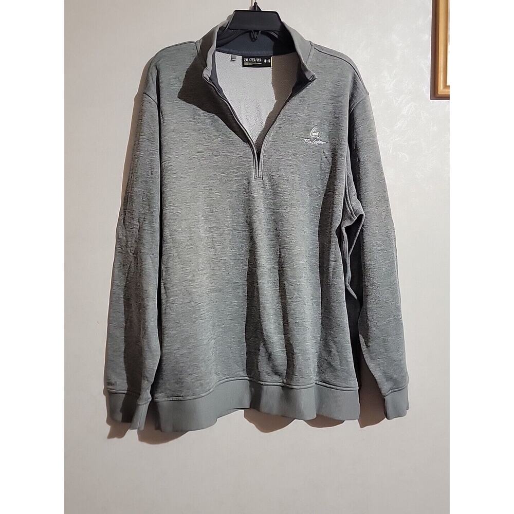 Under Armour The Lakes Loose Fit 1/4 Zip Sweater Pullover Gray sz 2XL Mens